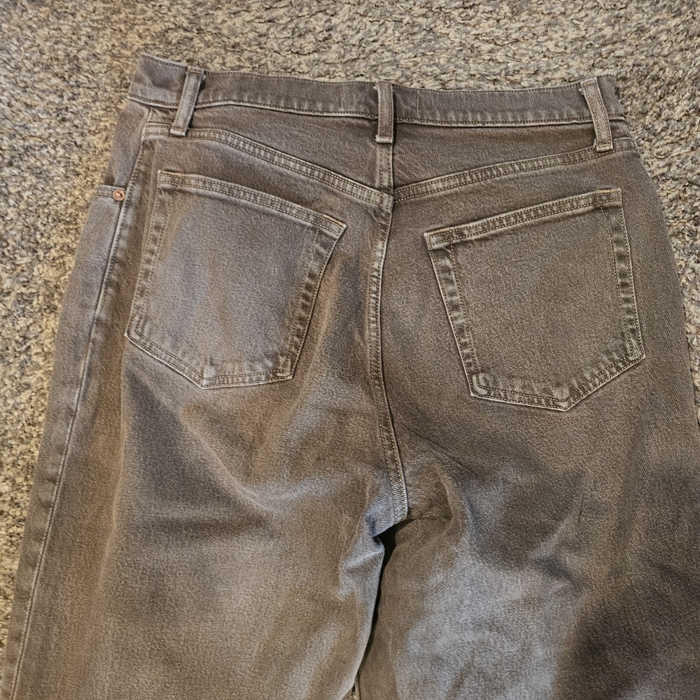 ABERCROMBIE & FITCH 90s Straight Ultra High Rise Curve love jeans. Brown 31 long - Picture 8 of 11